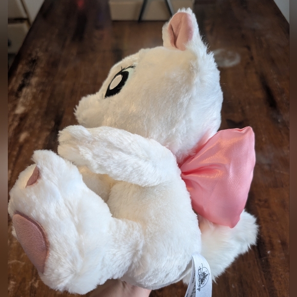 Disney Aristocats Marie Plush Toy with Pink Bow Cute Stuffed Animal Used - Picture 9 of 10